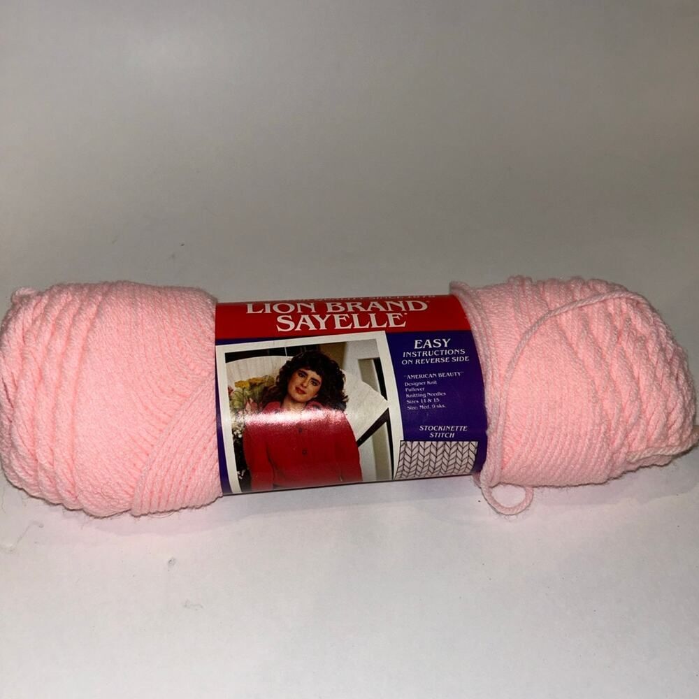 lions Brand Sayelle knit 3.5 101 knitting  yarn vintage